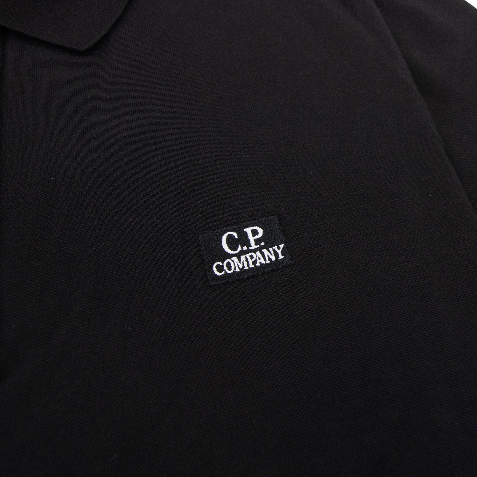 Cp Company Stretch Piquet Slim Polo Shirt Black 999
