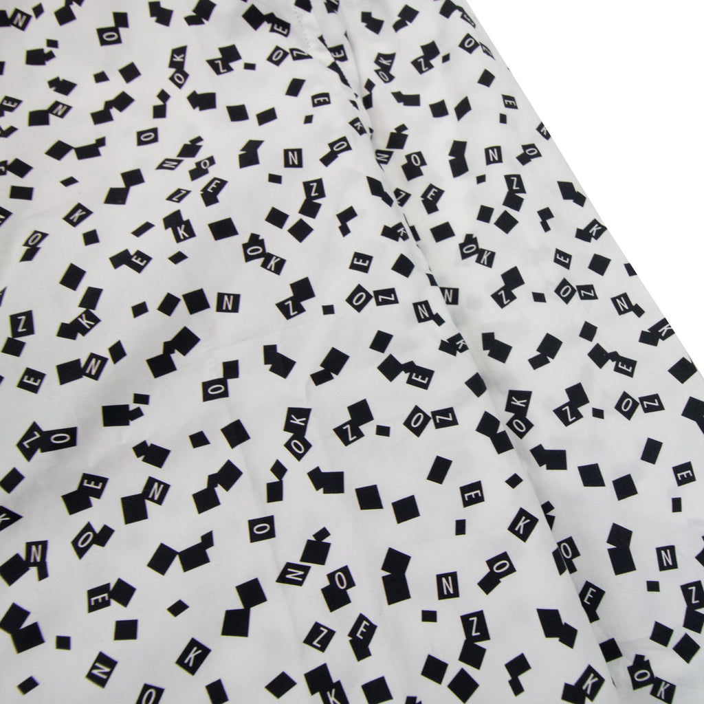 Kenzo All Over Print Letter Print Slim Fit Shirt White