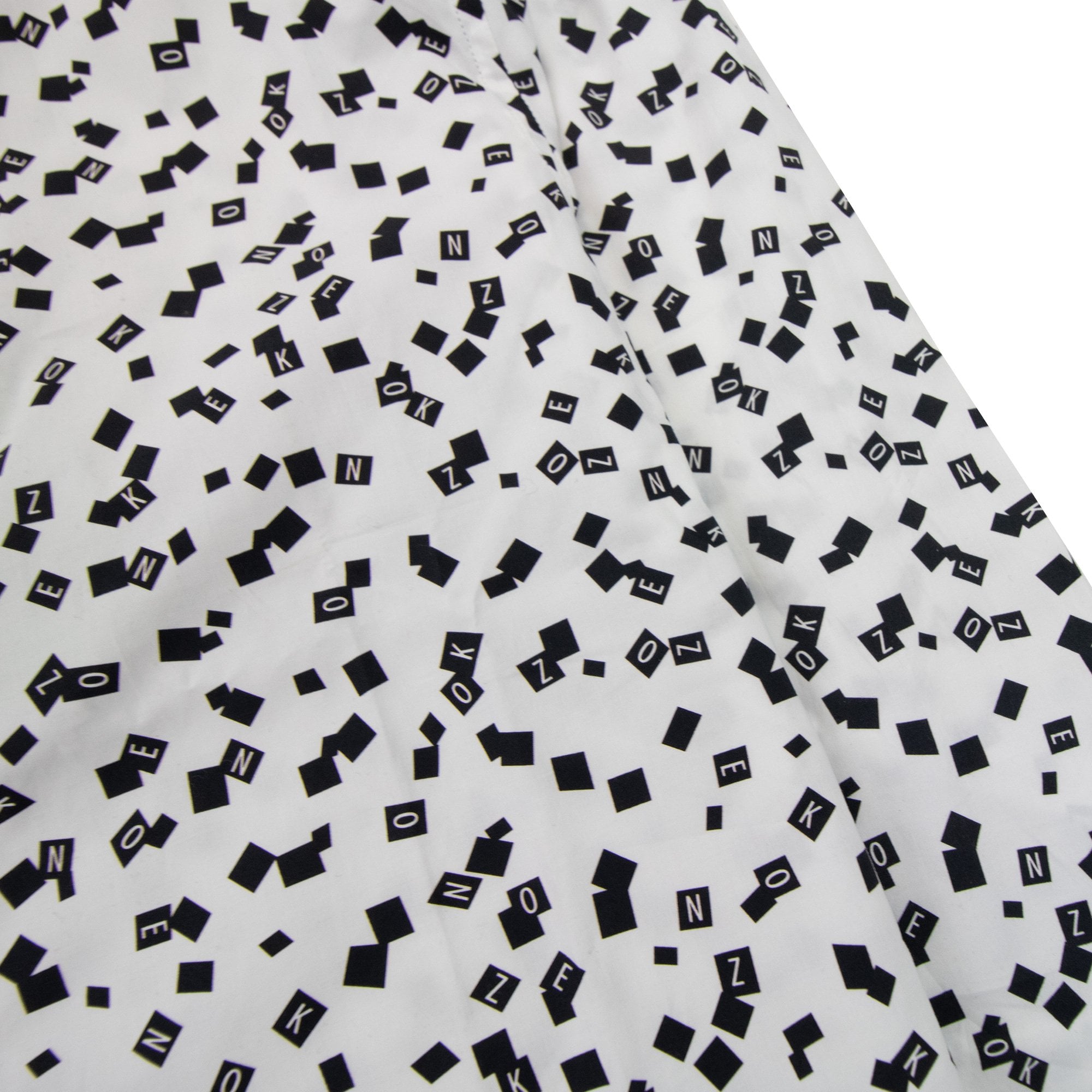 Kenzo All Over Print Letter Print Slim Fit Shirt White