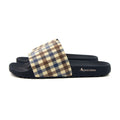 Aquascutum Beach Check Sliders Navy