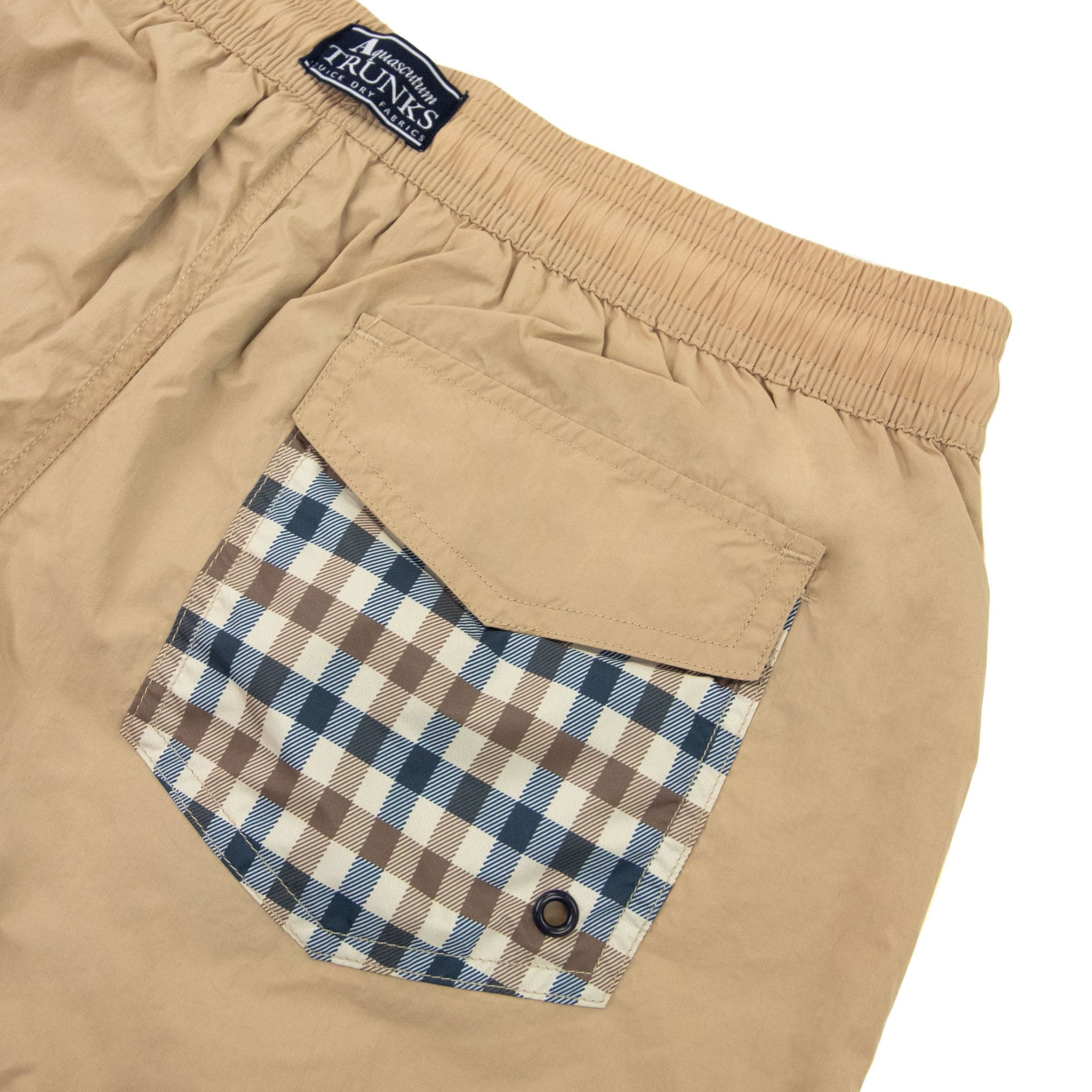 Aquascutum Beach Check Pocket Nylon Shorts Beige 03