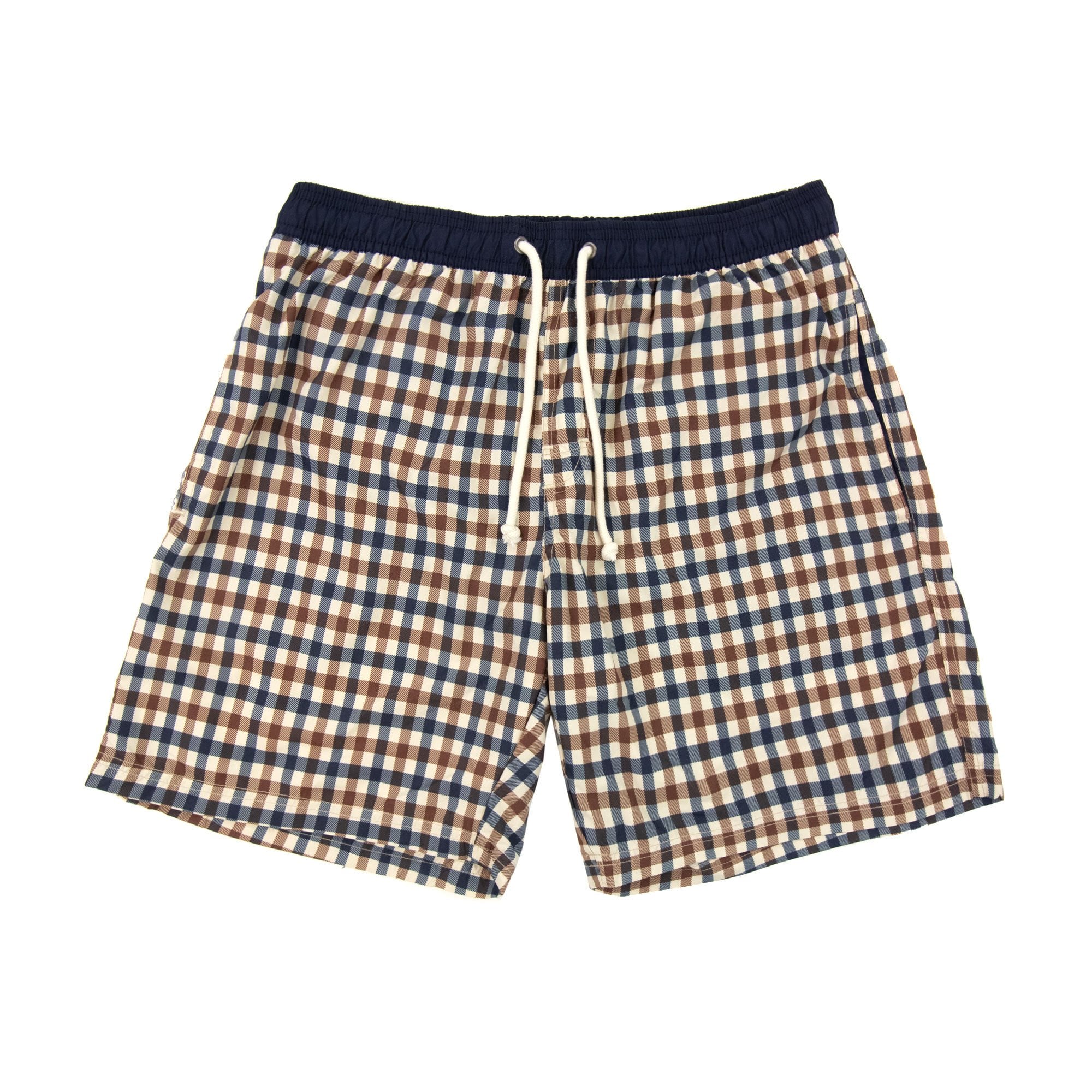 Aquascutum Beach Iconic Volley Nylon Shorts Club Check 28