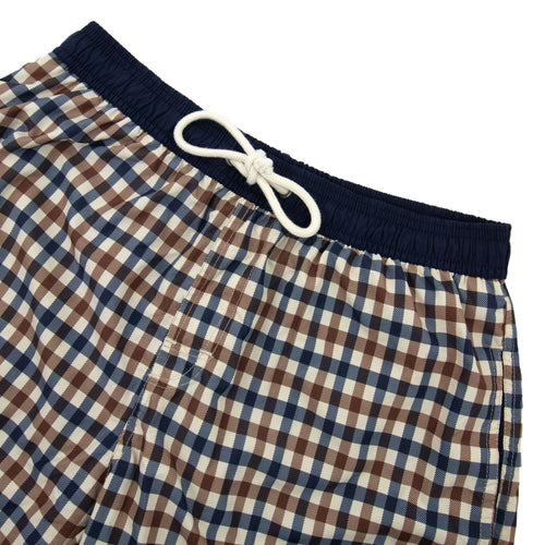 Aquascutum Beach Iconic Volley Nylon Shorts Club Check 28