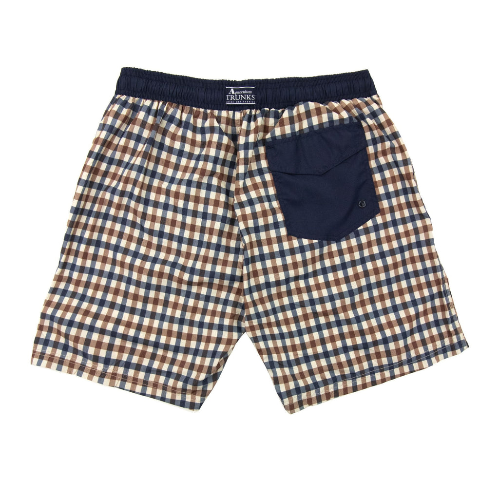 Aquascutum Beach Iconic Volley Nylon Shorts Club Check 28