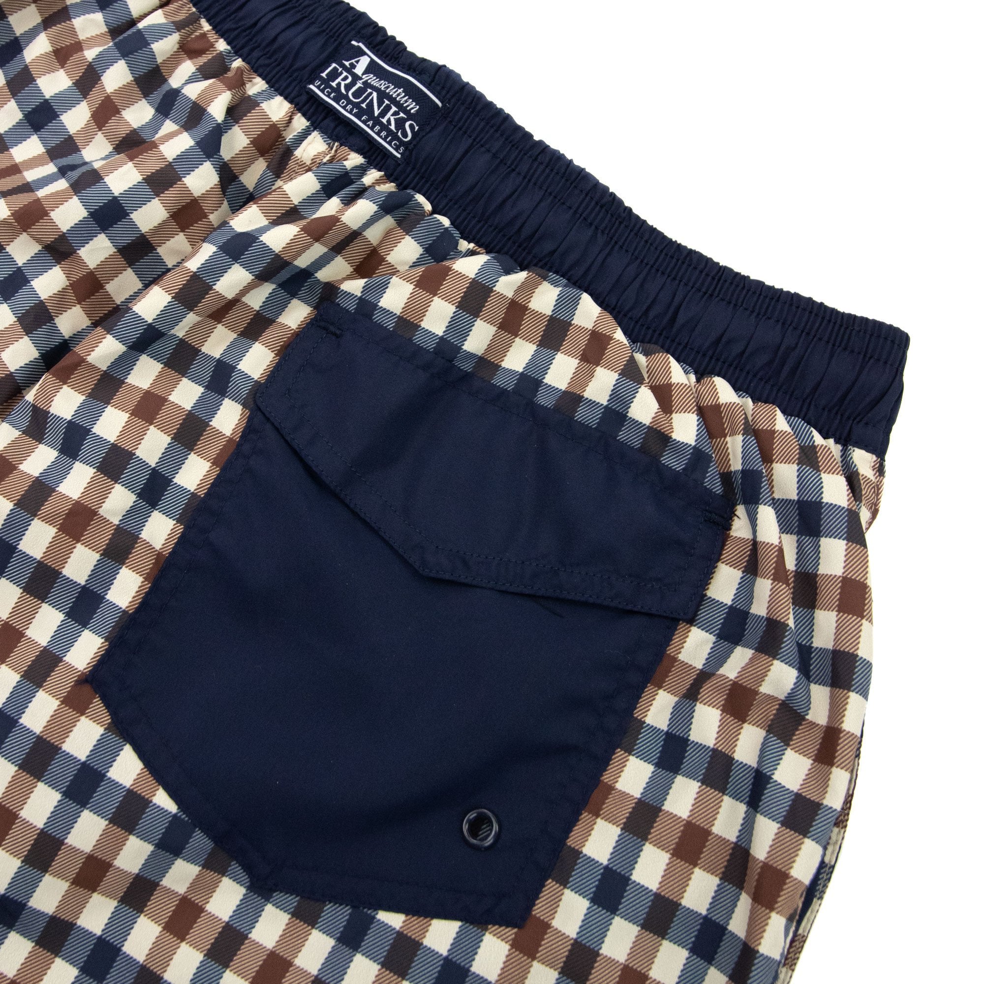 Aquascutum Beach Iconic Volley Nylon Shorts Club Check 28