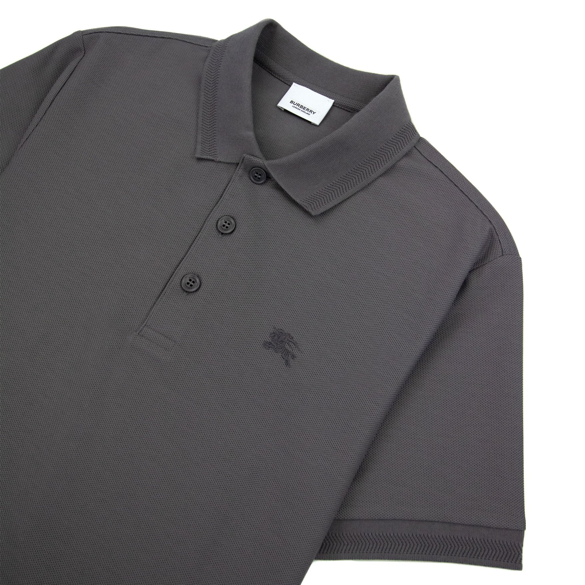Burberry Manzoni Classic Logo Short Sleeve Polo Seal Grey