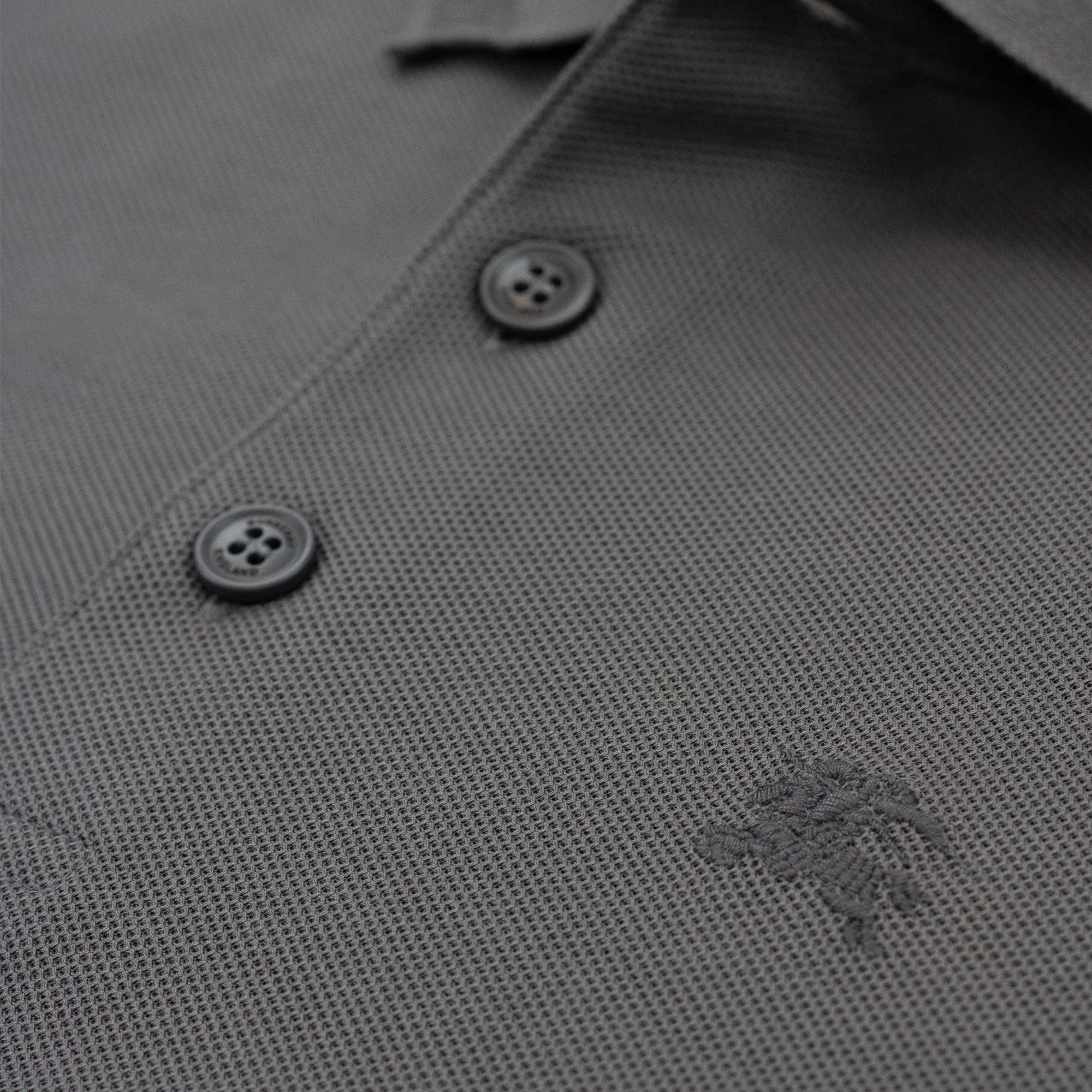 Burberry Manzoni Classic Logo Short Sleeve Polo Seal Grey