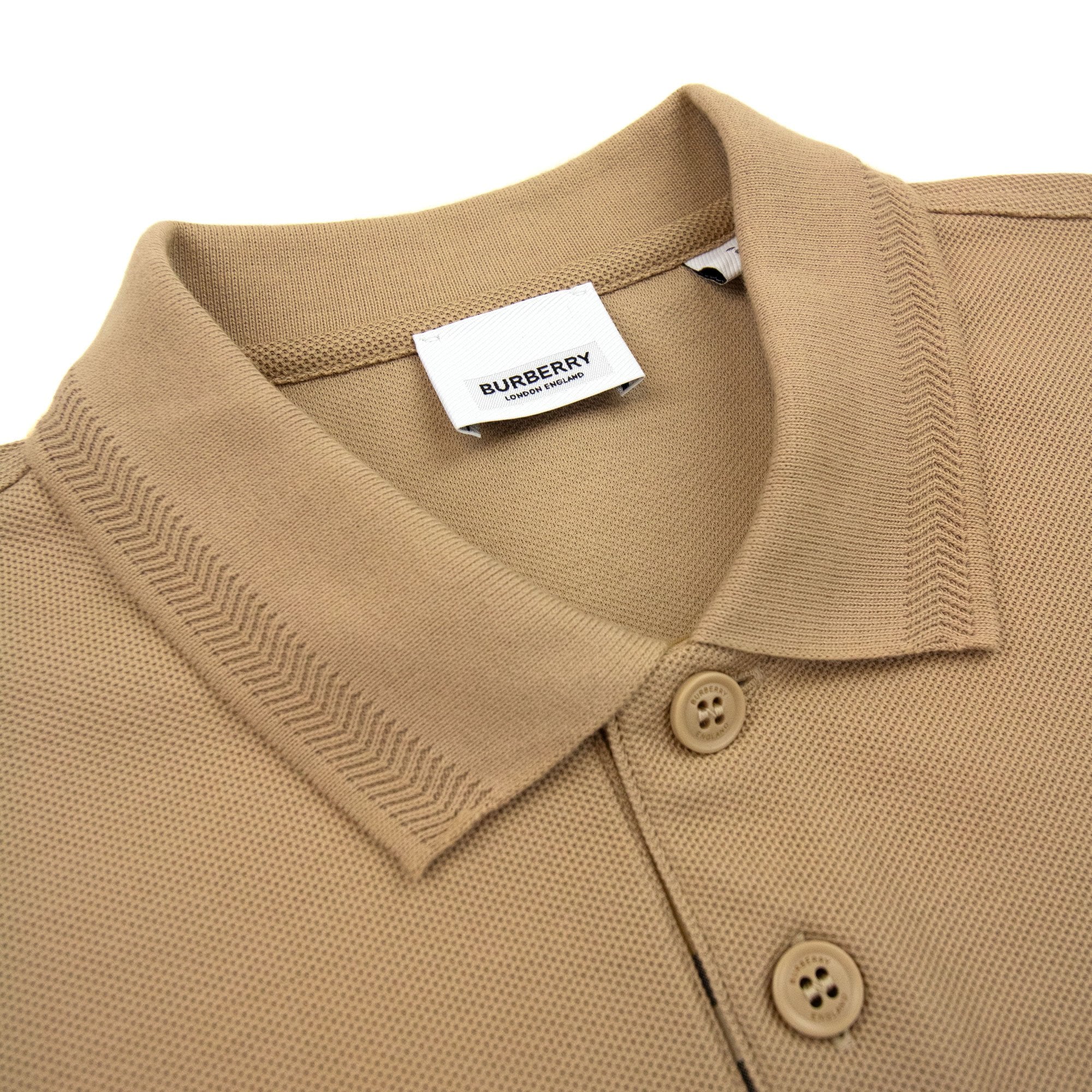 Burberry Manzoni Classic Logo Short Sleeve Polo Soft Fawn