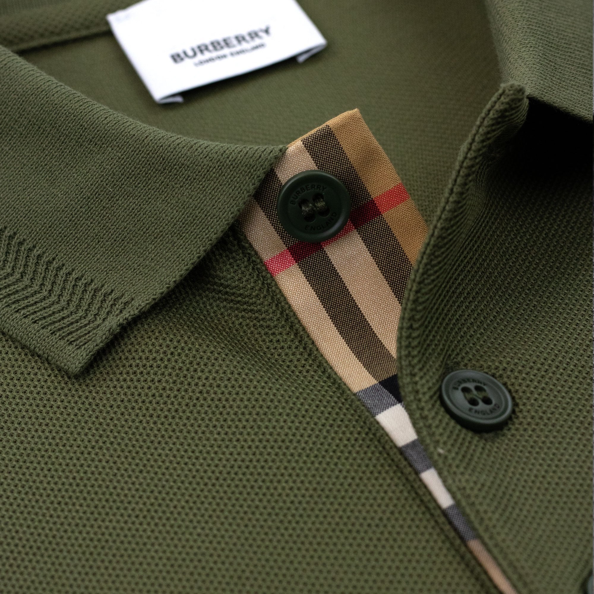 Burberry Manzoni Classic Logo Short Sleeve Polo Olive