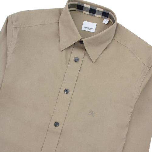Burberry Check Collar Shirt Dark Honey