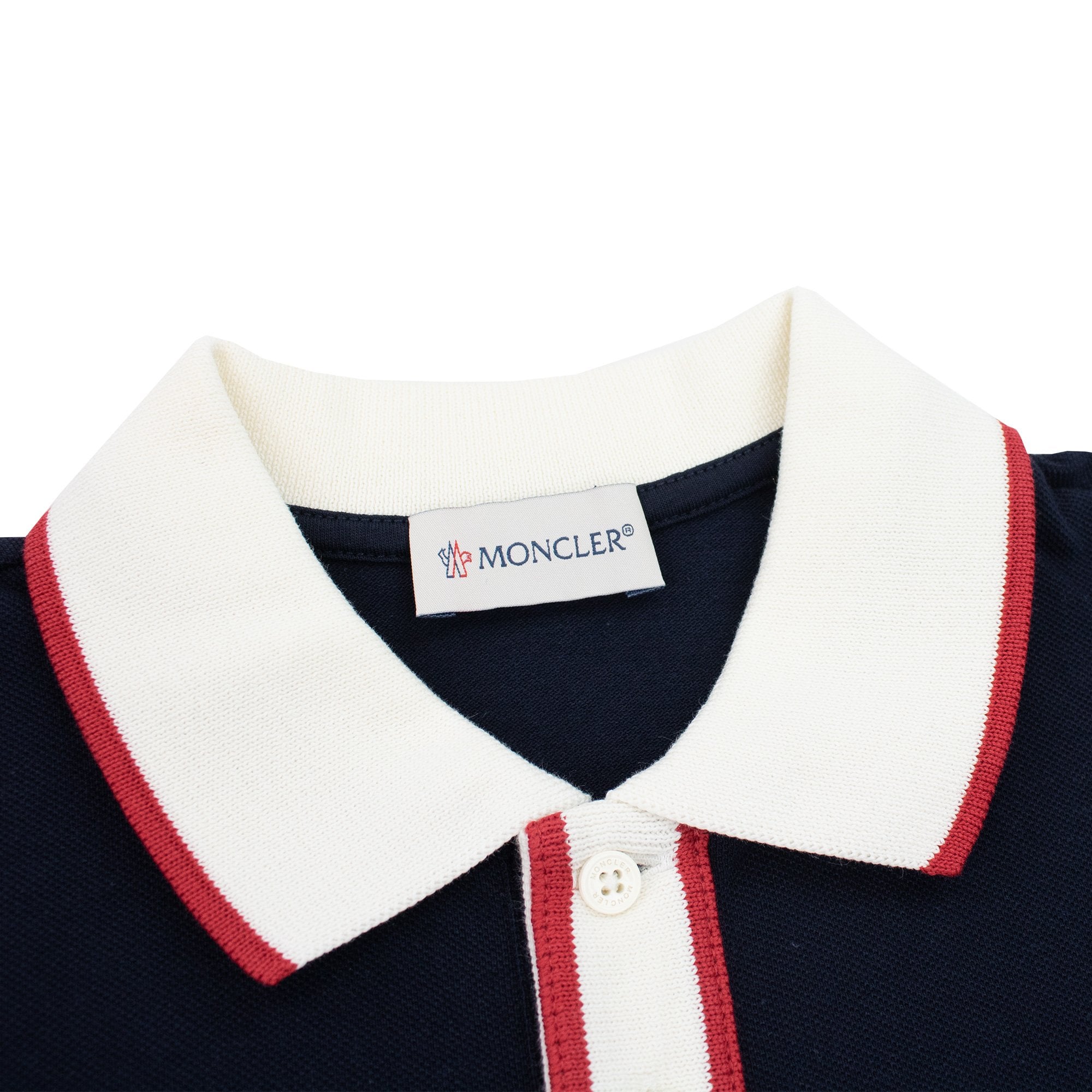 Moncler Junior Colour Block S/s Polo Navy 778