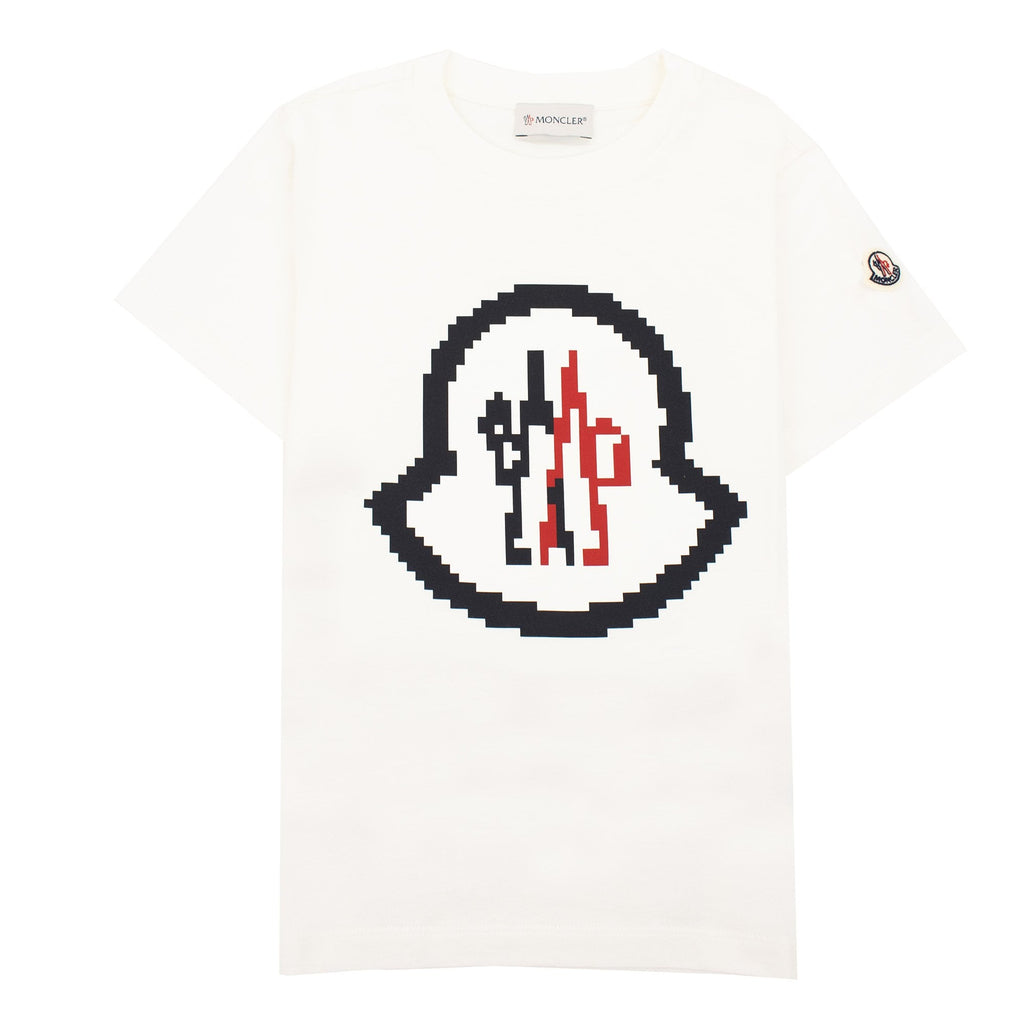 Moncler Junior Logo Motive T Shirt White 034