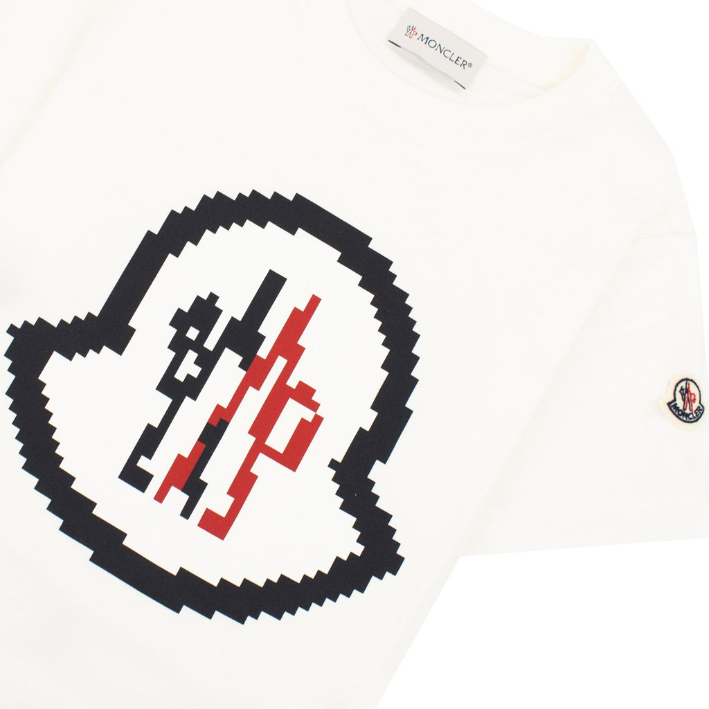 Moncler Junior Logo Motive T Shirt White 034