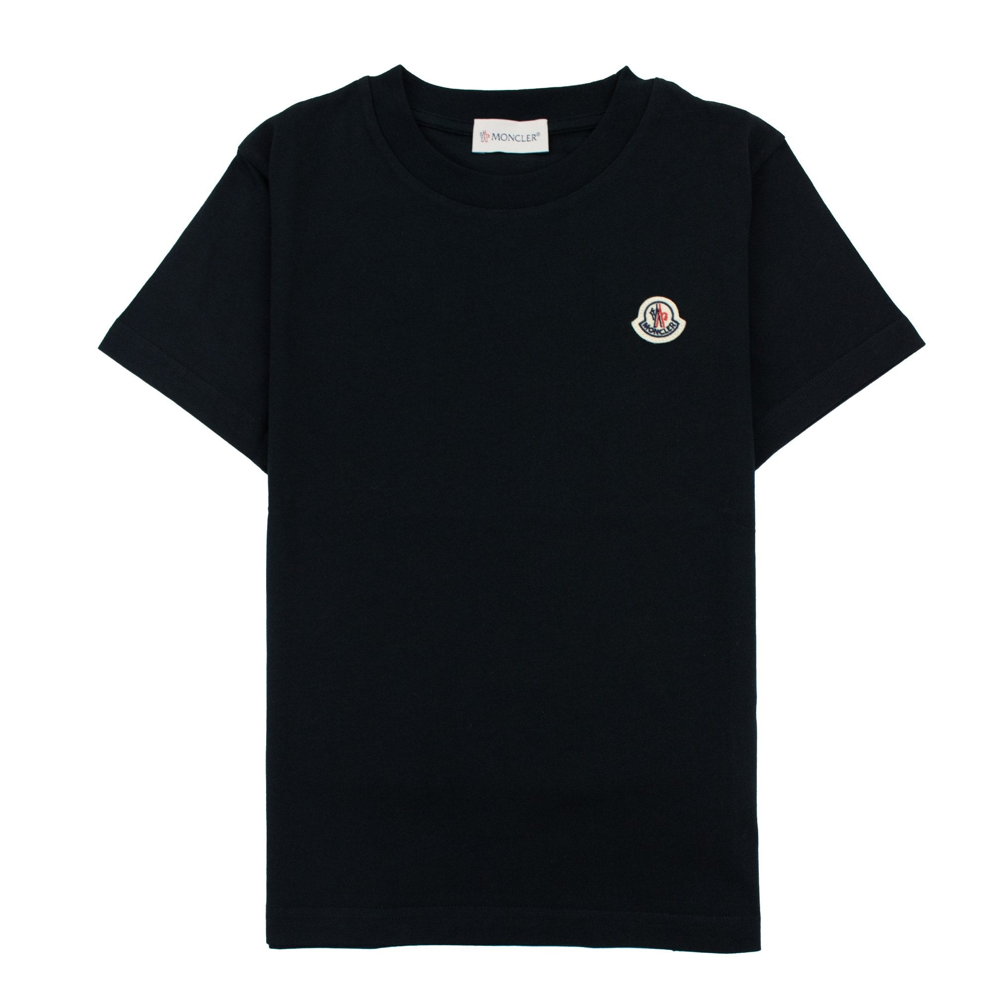 Moncler Junior Patch Logo S/s T Shirt Black 999