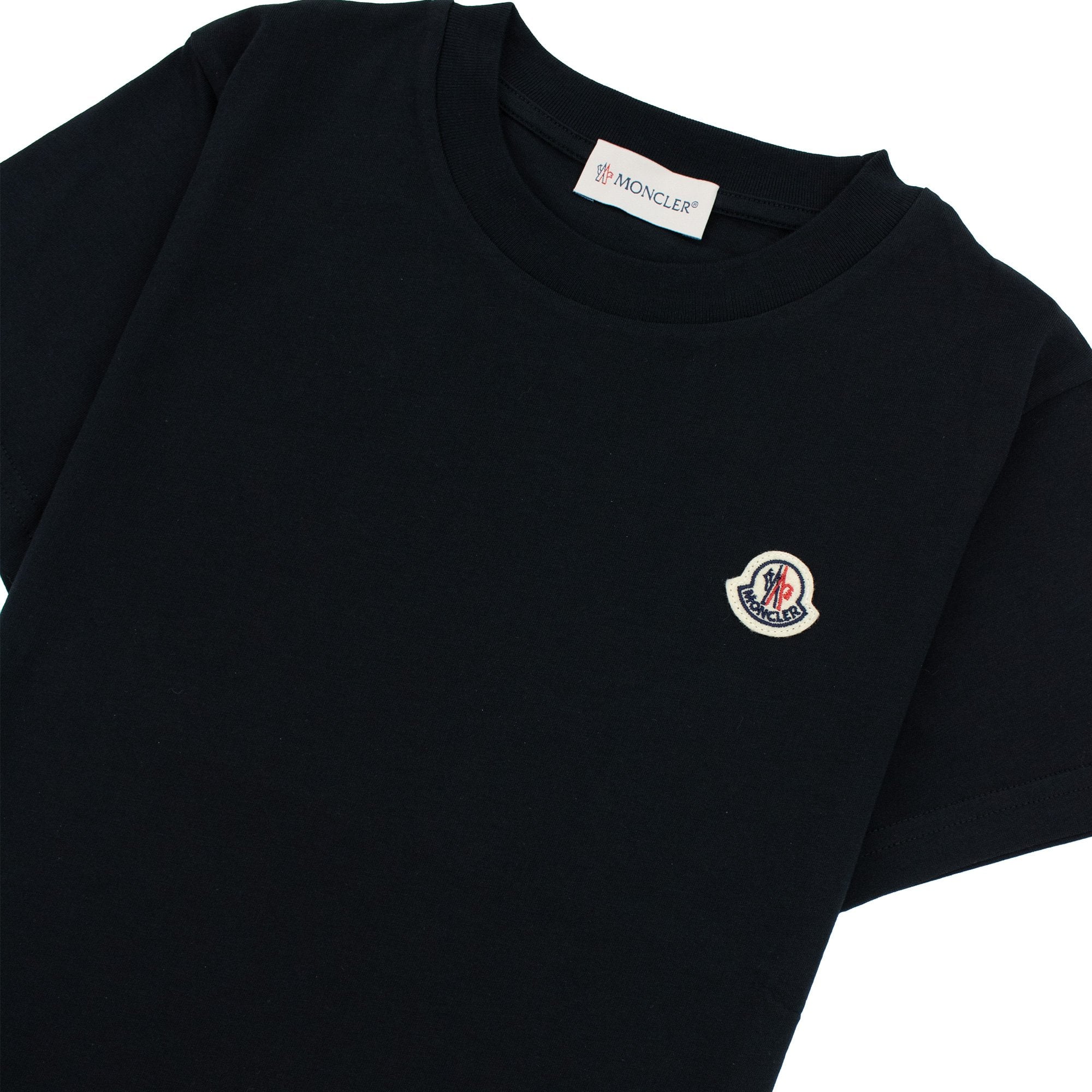 Moncler Junior Patch Logo S/s T Shirt Black 999