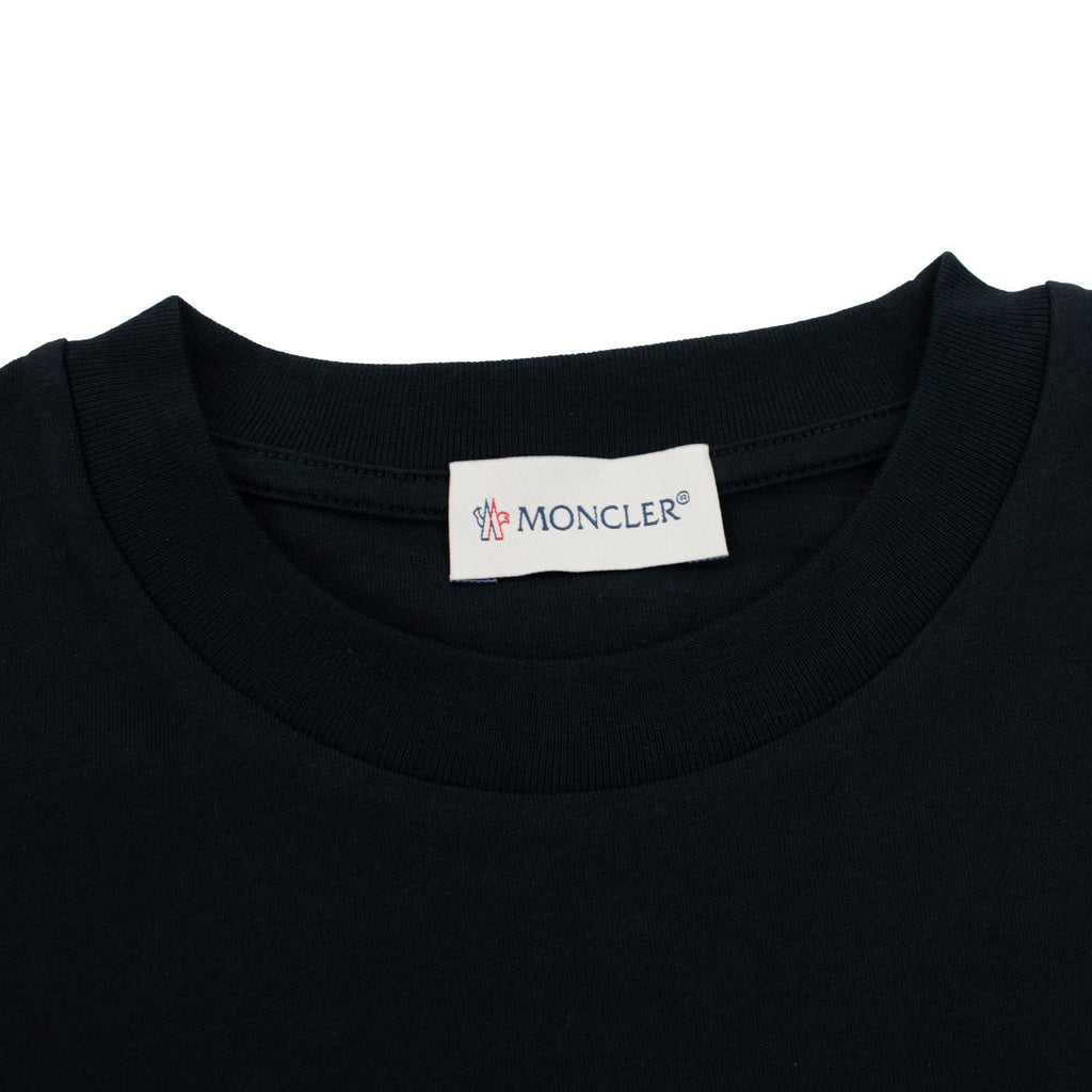 Moncler Junior Patch Logo S/s T Shirt Black 999