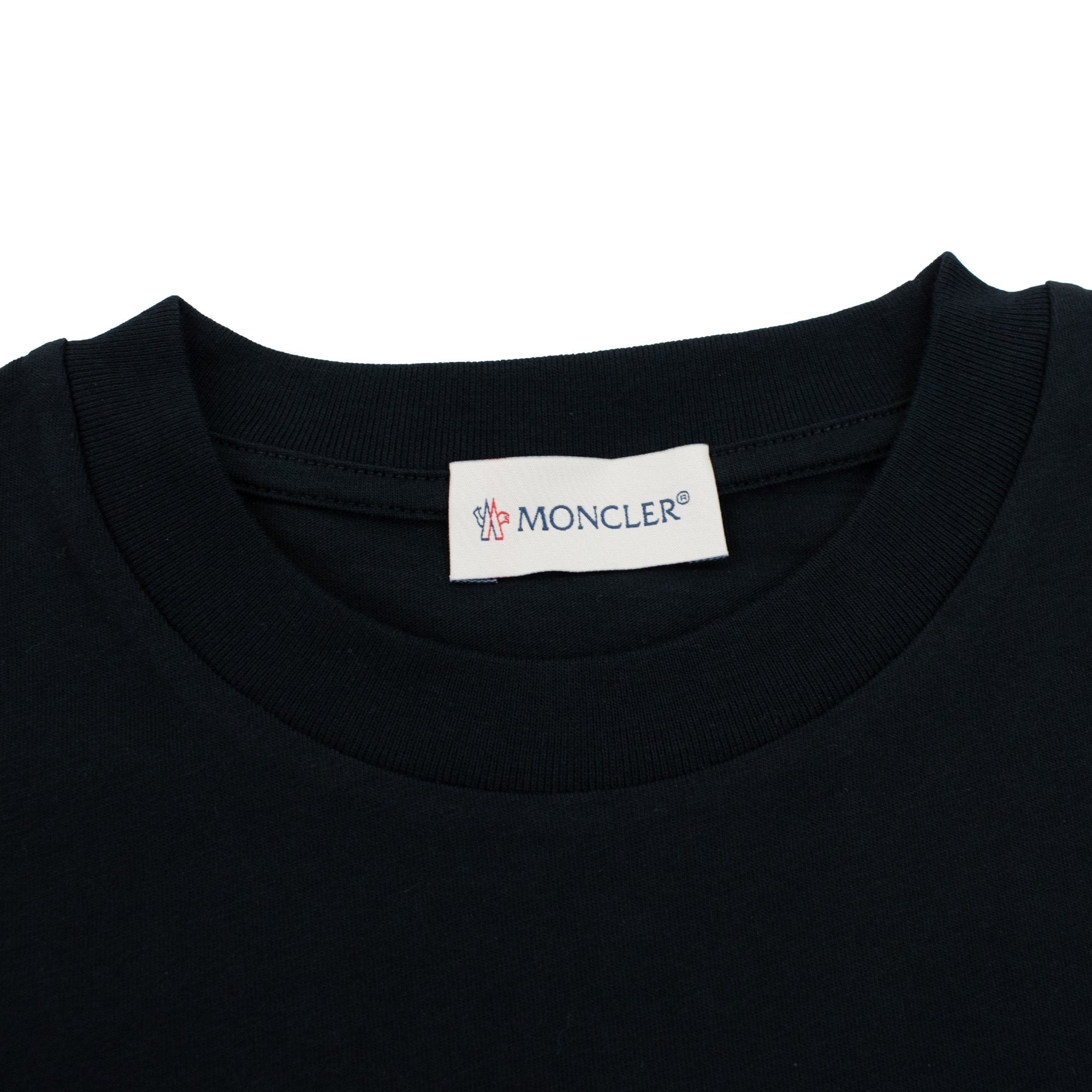Moncler Junior Patch Logo S/s T Shirt Black 999