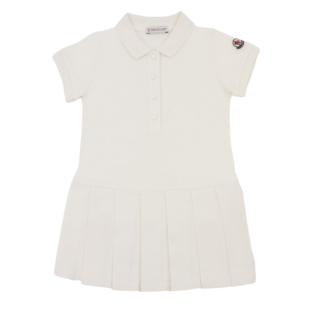 Moncler Junior Polo Shirt Dress White 034