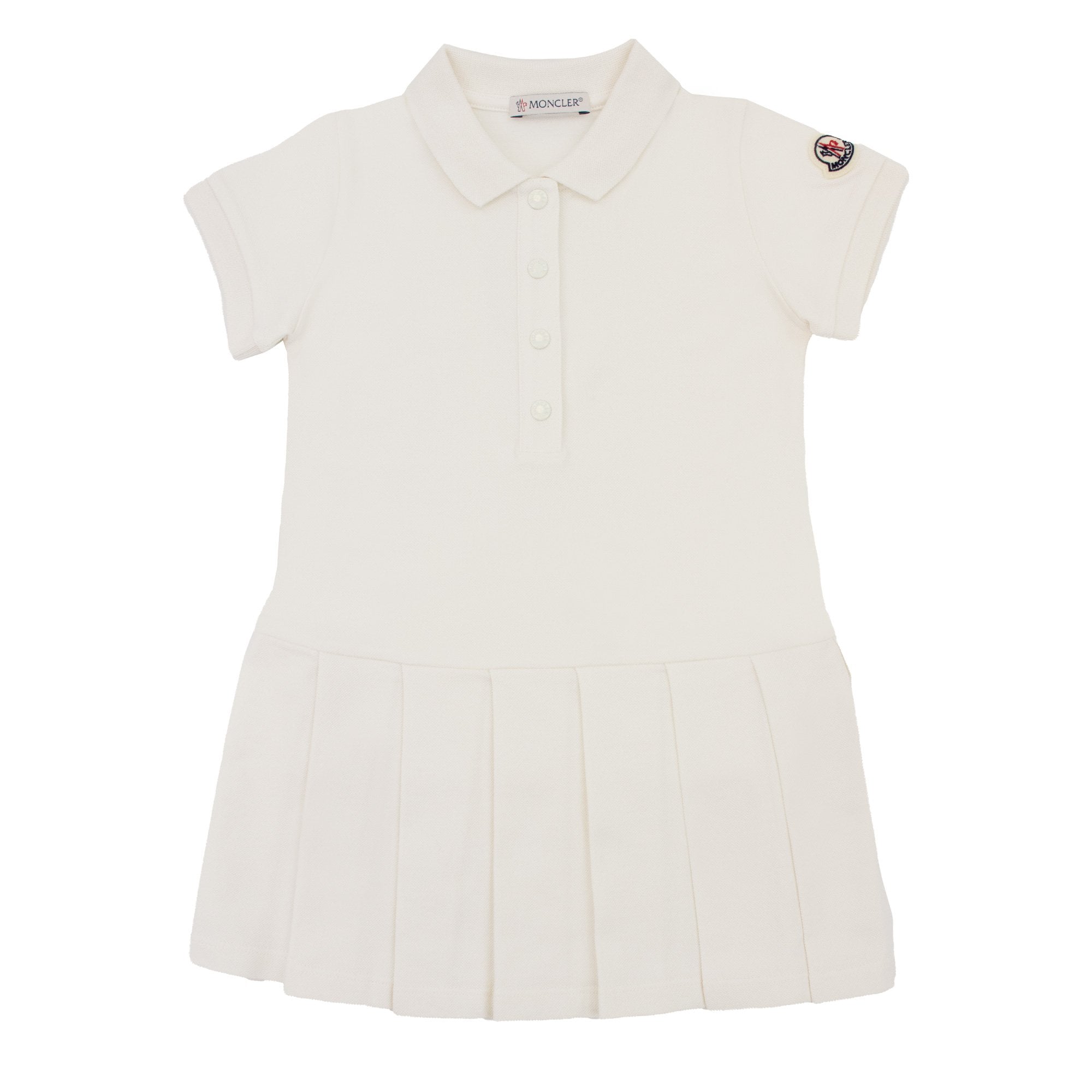 Moncler Junior Polo Shirt Dress White 034