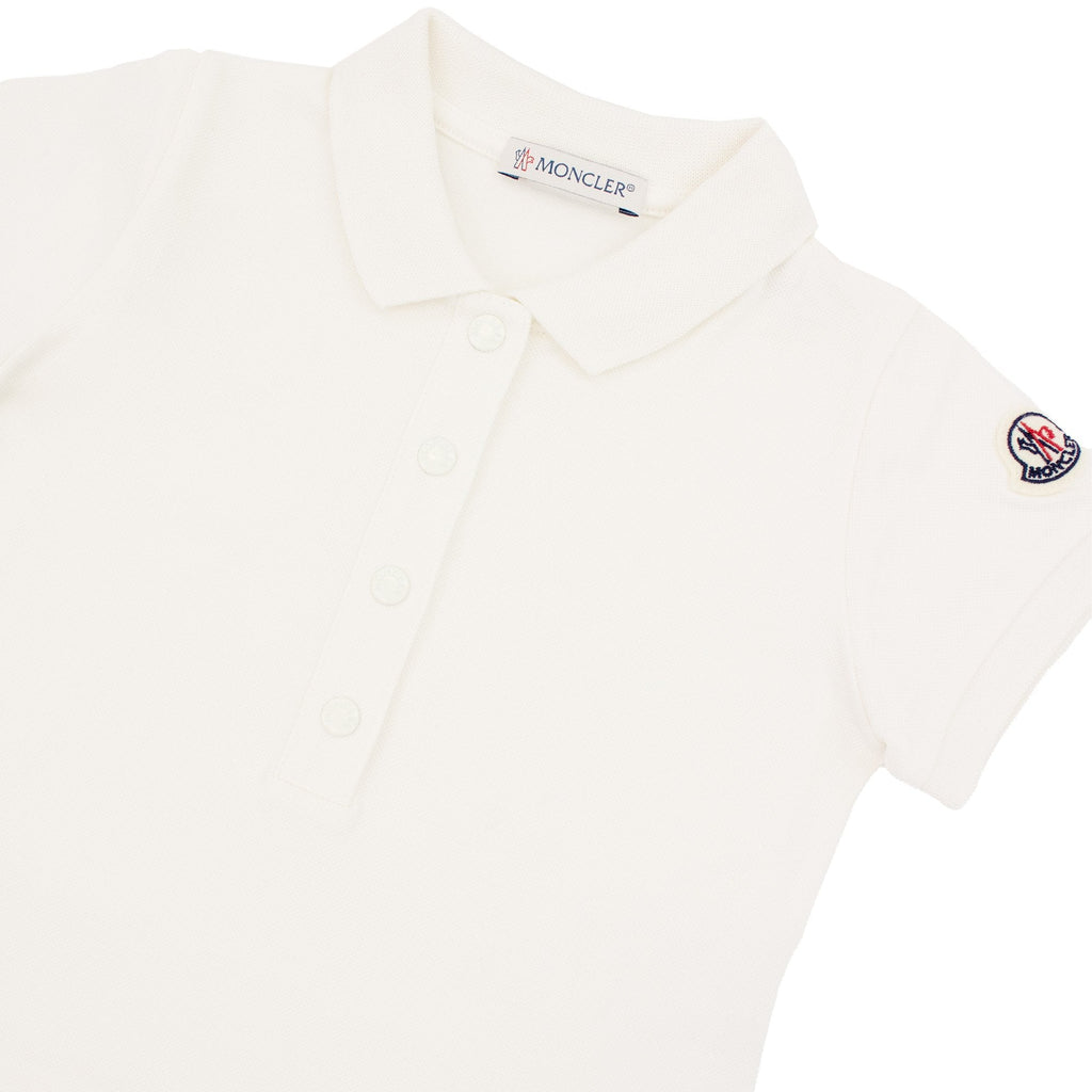 Moncler Junior Polo Shirt Dress White 034