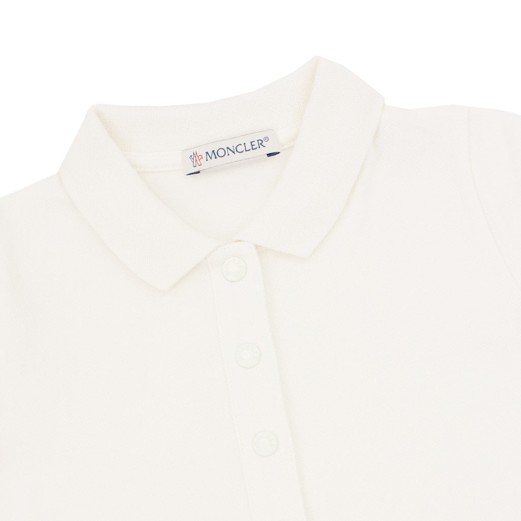 Moncler Junior Polo Shirt Dress White 034