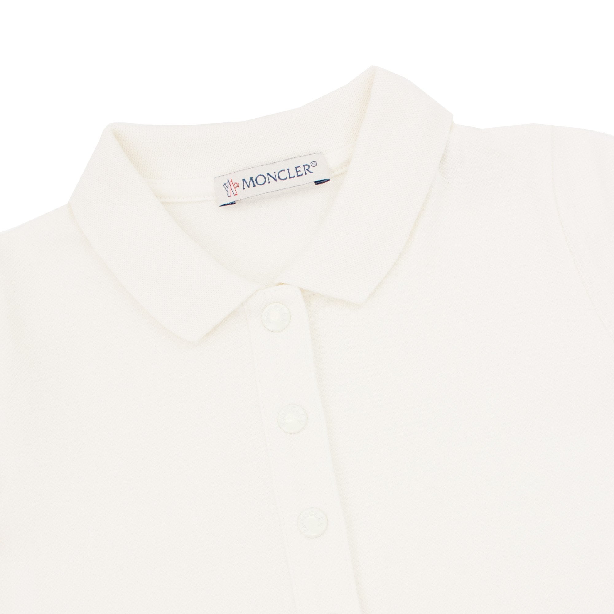 Moncler Junior Polo Shirt Dress White 034