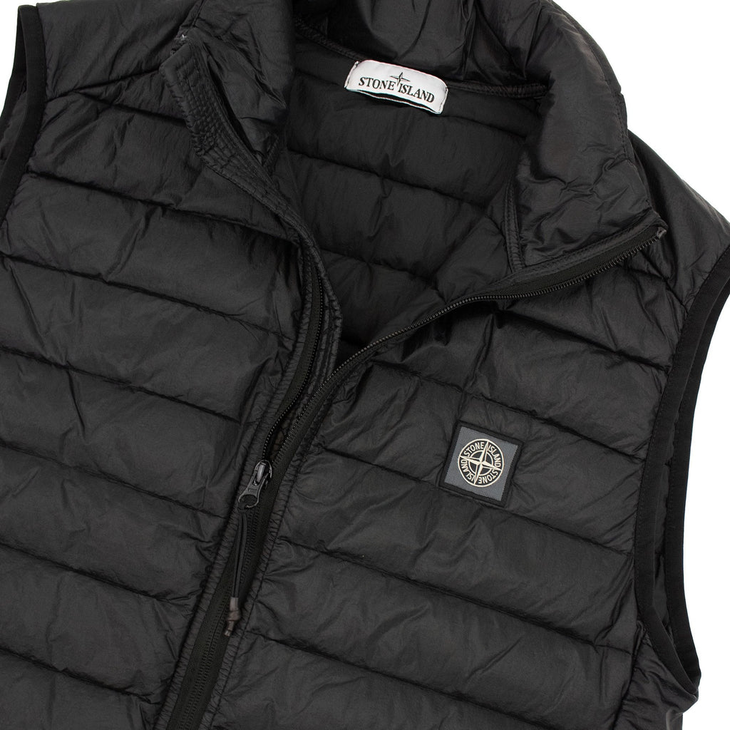 Stone Island G0524 Loom Woven Chambers R Nylon Down Tc Gilet Black V0029