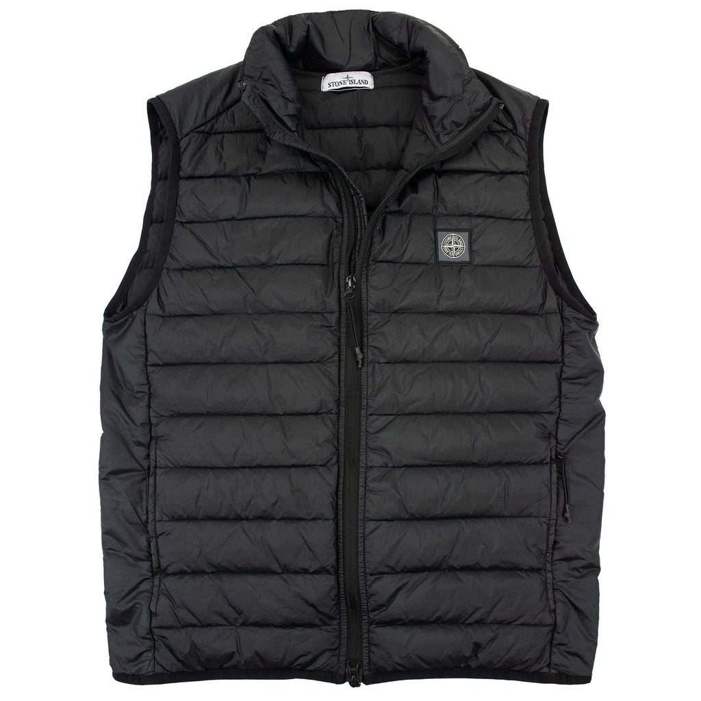 Stone Island G0524 Loom Woven Chambers R Nylon Down Tc Gilet Black V0029