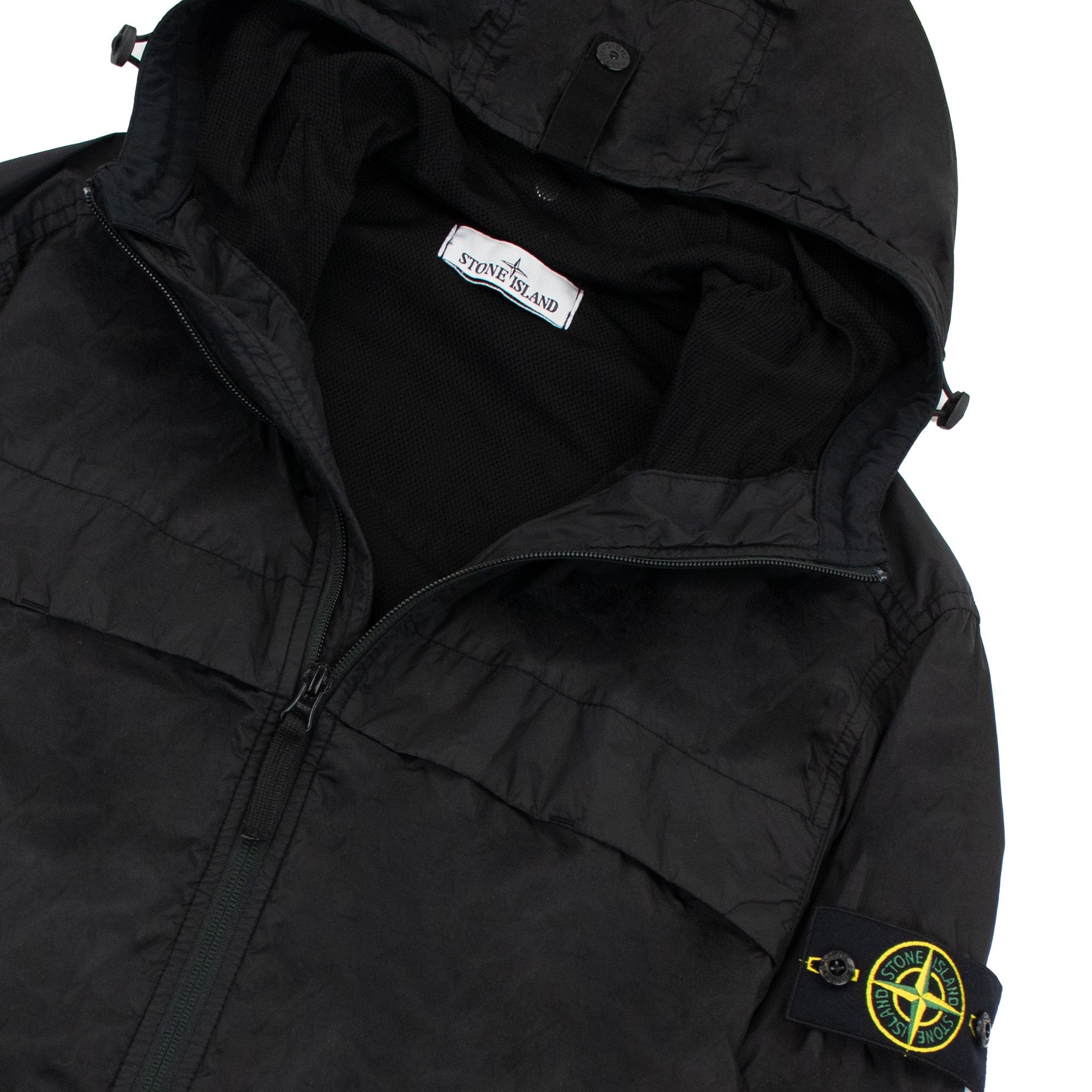 Stone Island 409222 Garment Dyed Crinkle Reps Black V0029