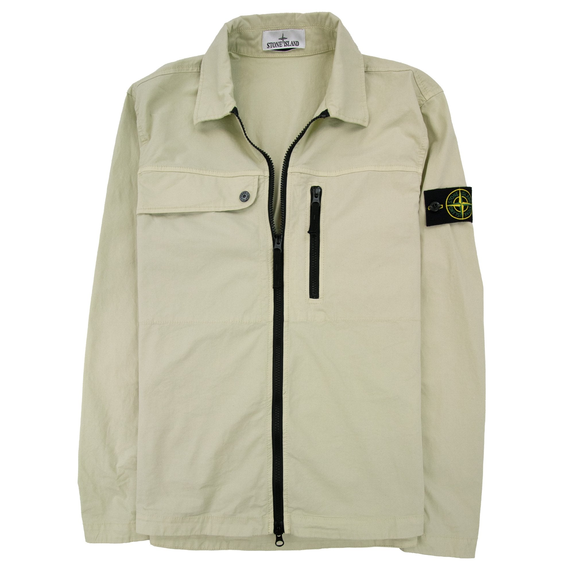 Stone Island 102100 Supima Cotton Twill Stretch Overshirt Pistachio V0051