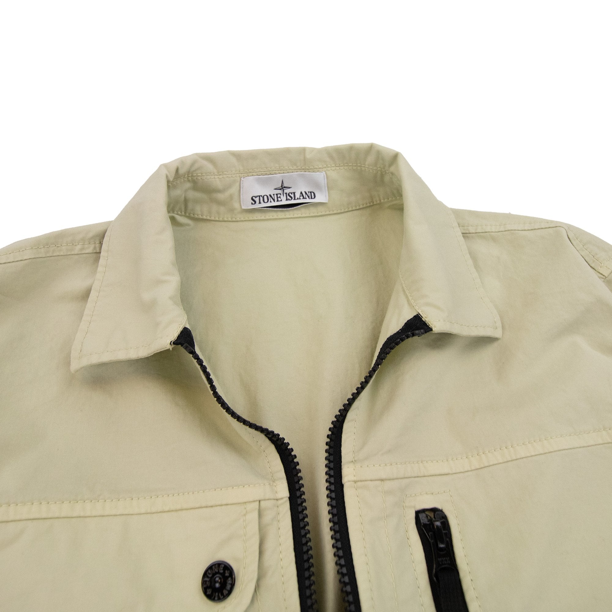 Stone Island 102100 Supima Cotton Twill Stretch Overshirt Pistachio V0051