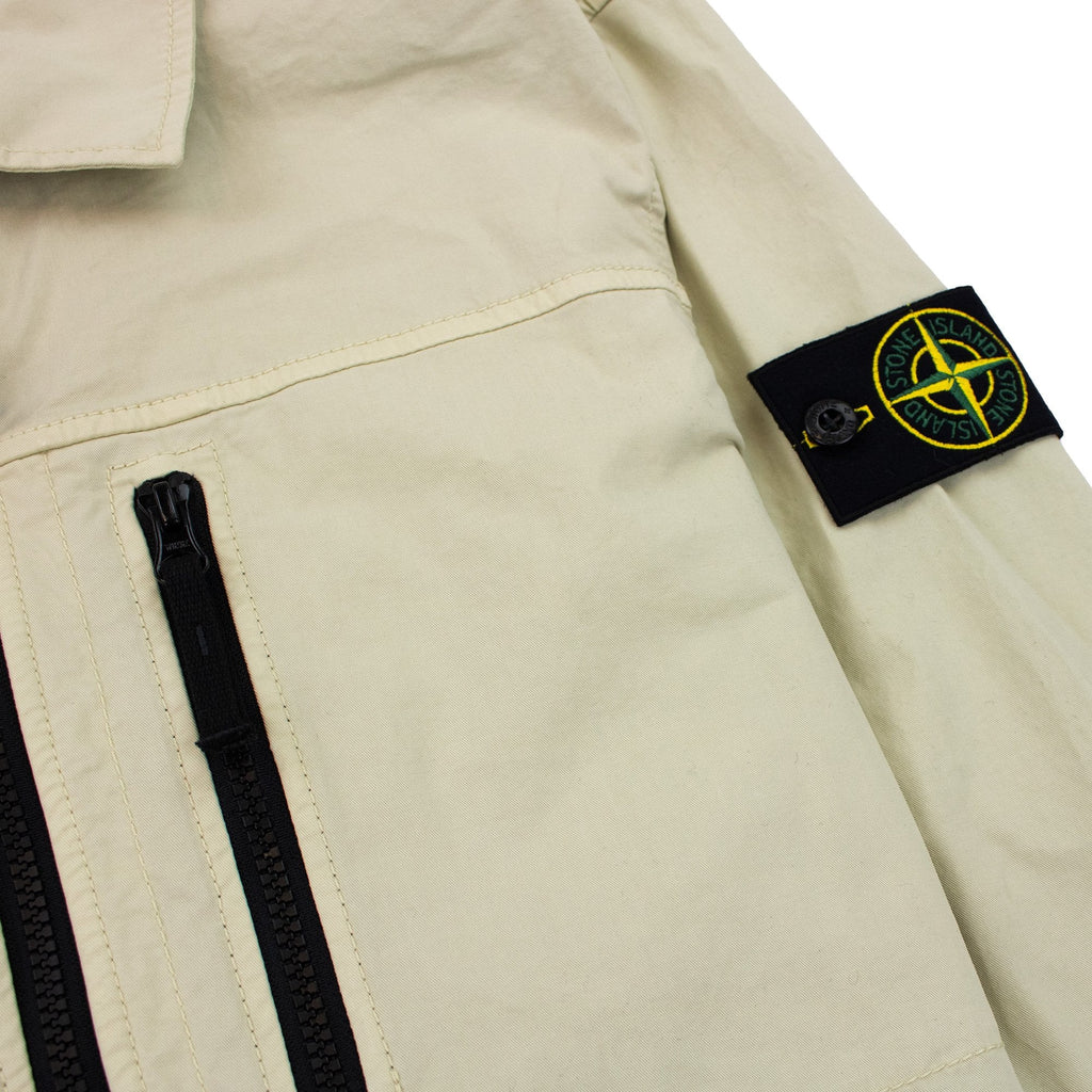 Stone Island 102100 Supima Cotton Twill Stretch Overshirt Pistachio V0051