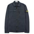 Stone Island 102100 Supima Cotton Twill Stretch Overshirt Navy V0020