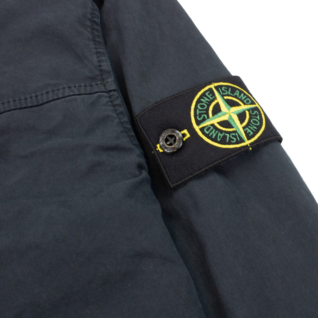 Stone Island 102100 Supima Cotton Twill Stretch Overshirt Navy V0020