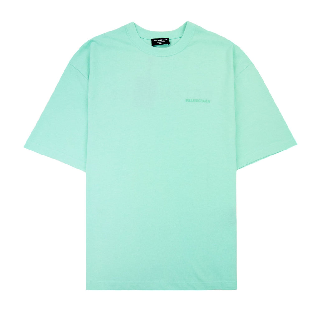 Balenciaga Logo Crewneck T Shirt Mint Green 3062
