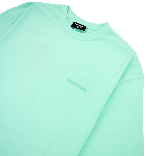 Balenciaga Logo Crewneck T Shirt Mint Green 3062