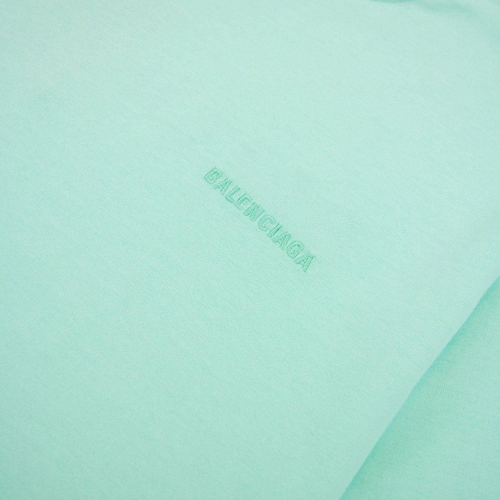 Balenciaga Logo Crewneck T Shirt Mint Green 3062