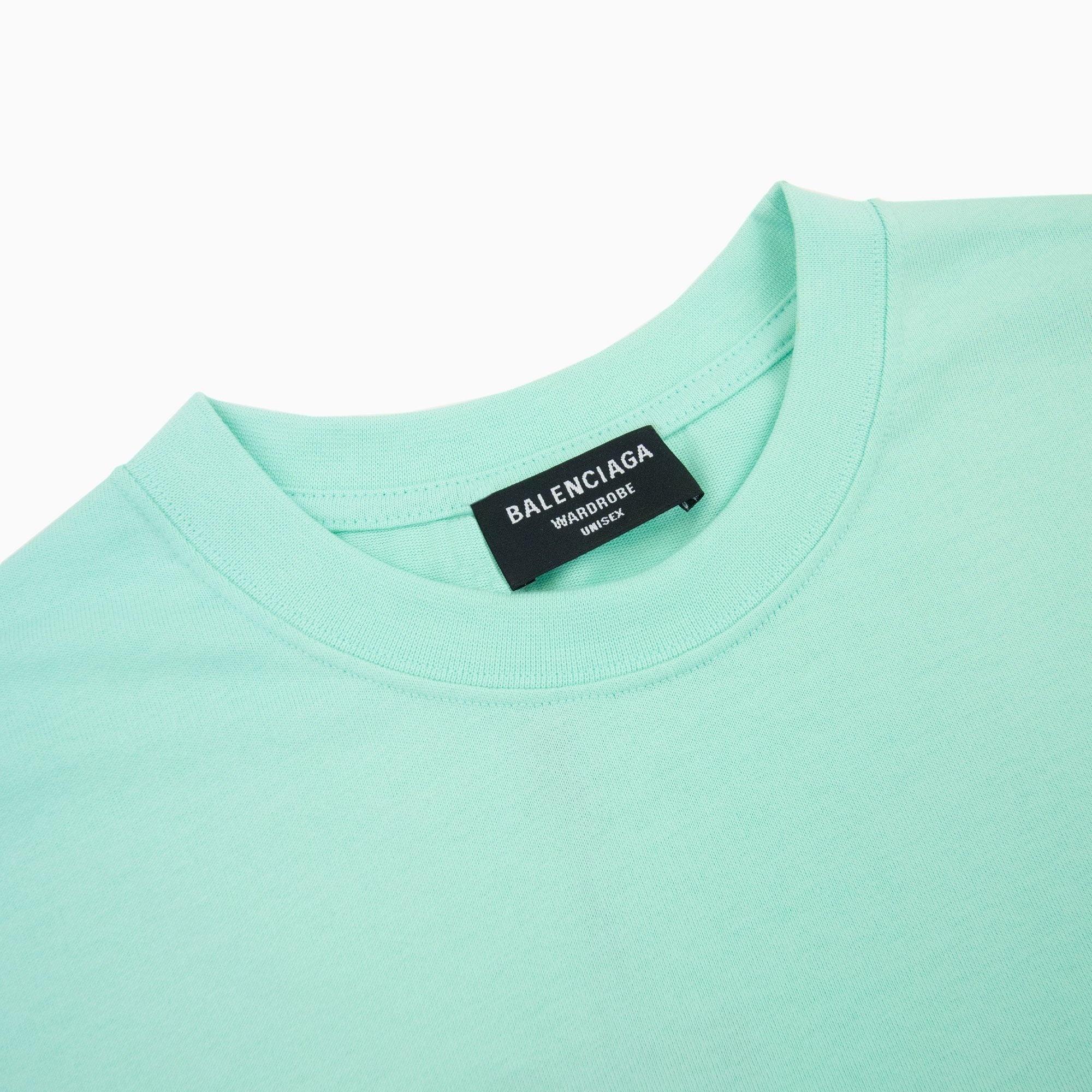 Balenciaga Logo Crewneck T Shirt Mint Green 3062
