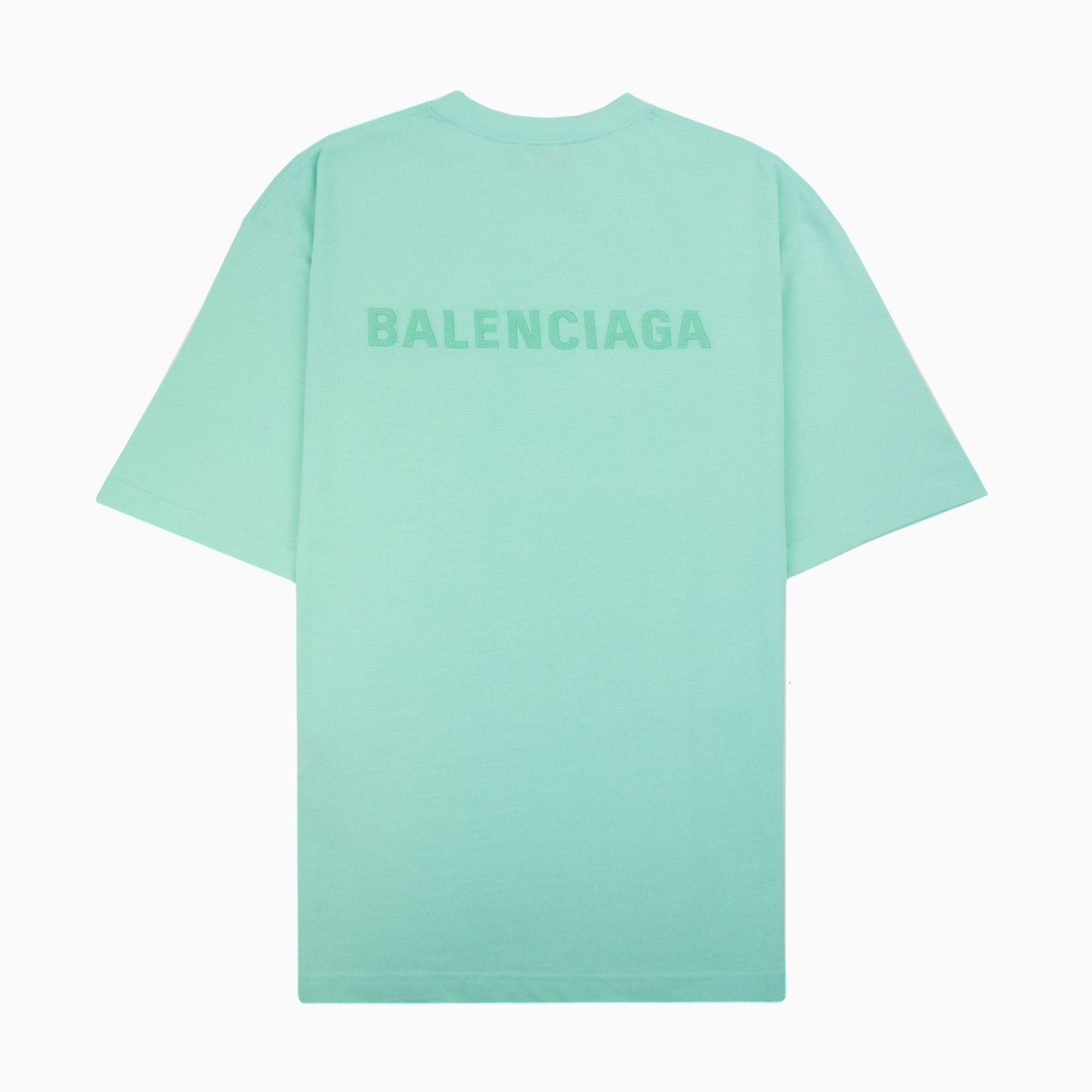 Balenciaga Logo Crewneck T Shirt Mint Green 3062