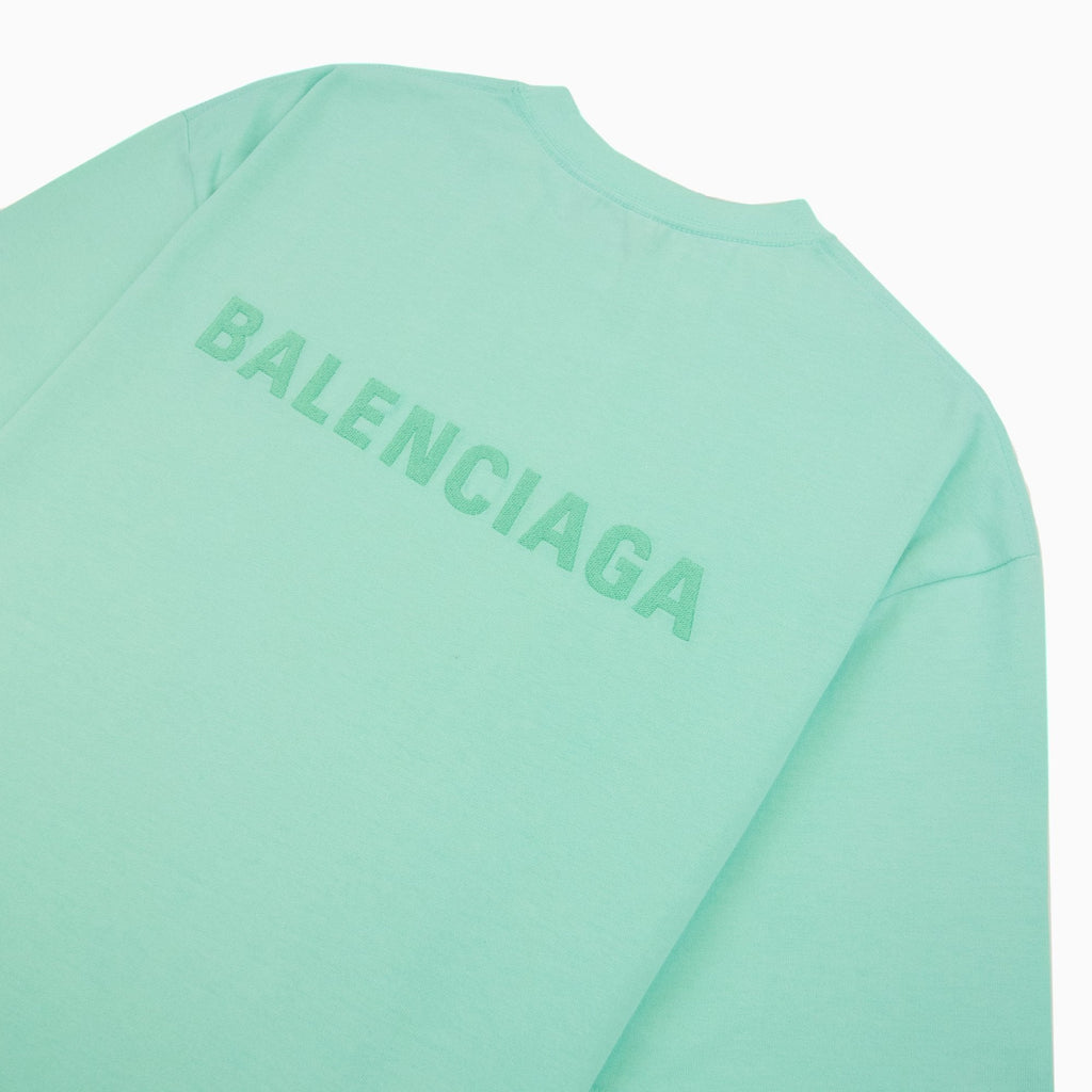 Balenciaga Logo Crewneck T Shirt Mint Green 3062