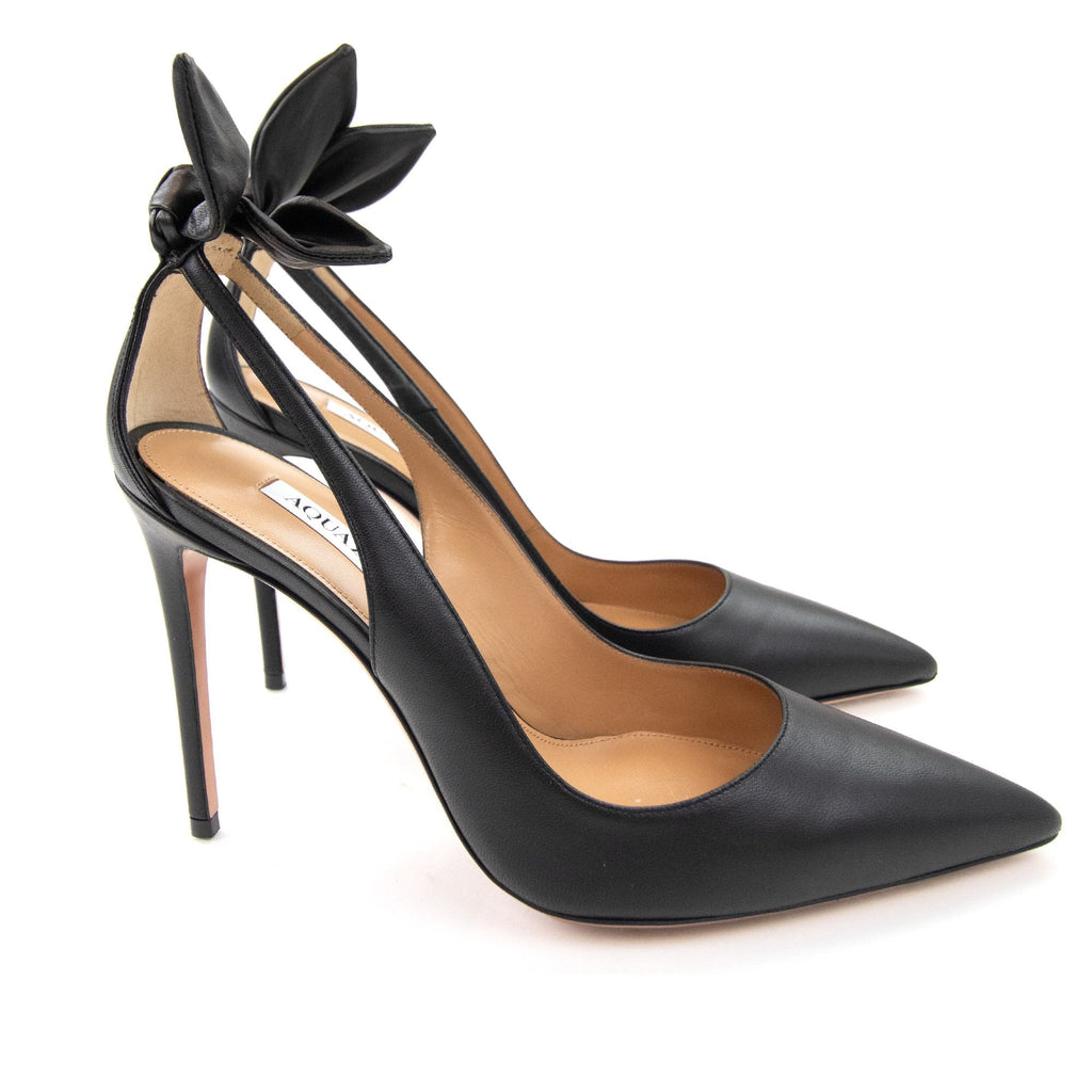 Aquazzura Bow Tie Pump Nappa 105 Black
