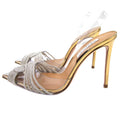 Aquazzura Gatsby Sling 105 Soft Gold