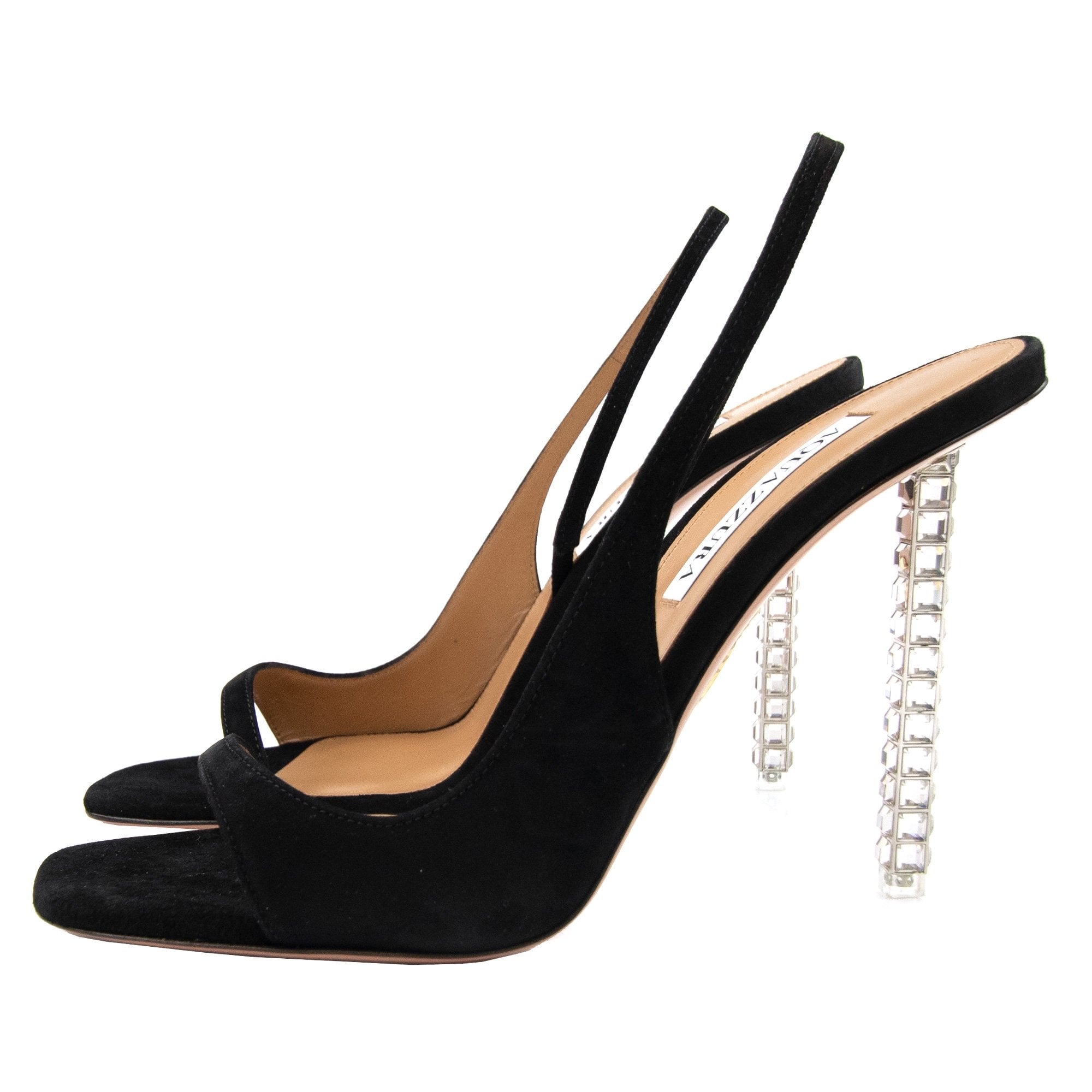 Aquazzura Rock Chic Sling 105 Black