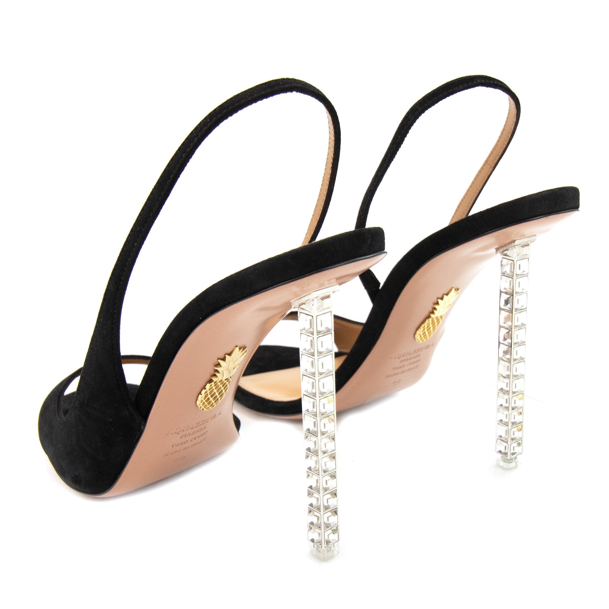 Aquazzura Rock Chic Sling 105 Black