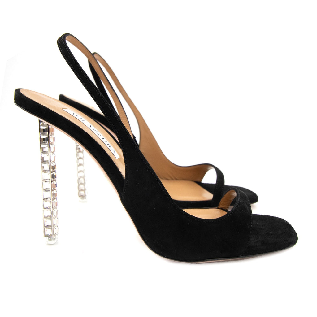 Aquazzura Rock Chic Sling 105 Black