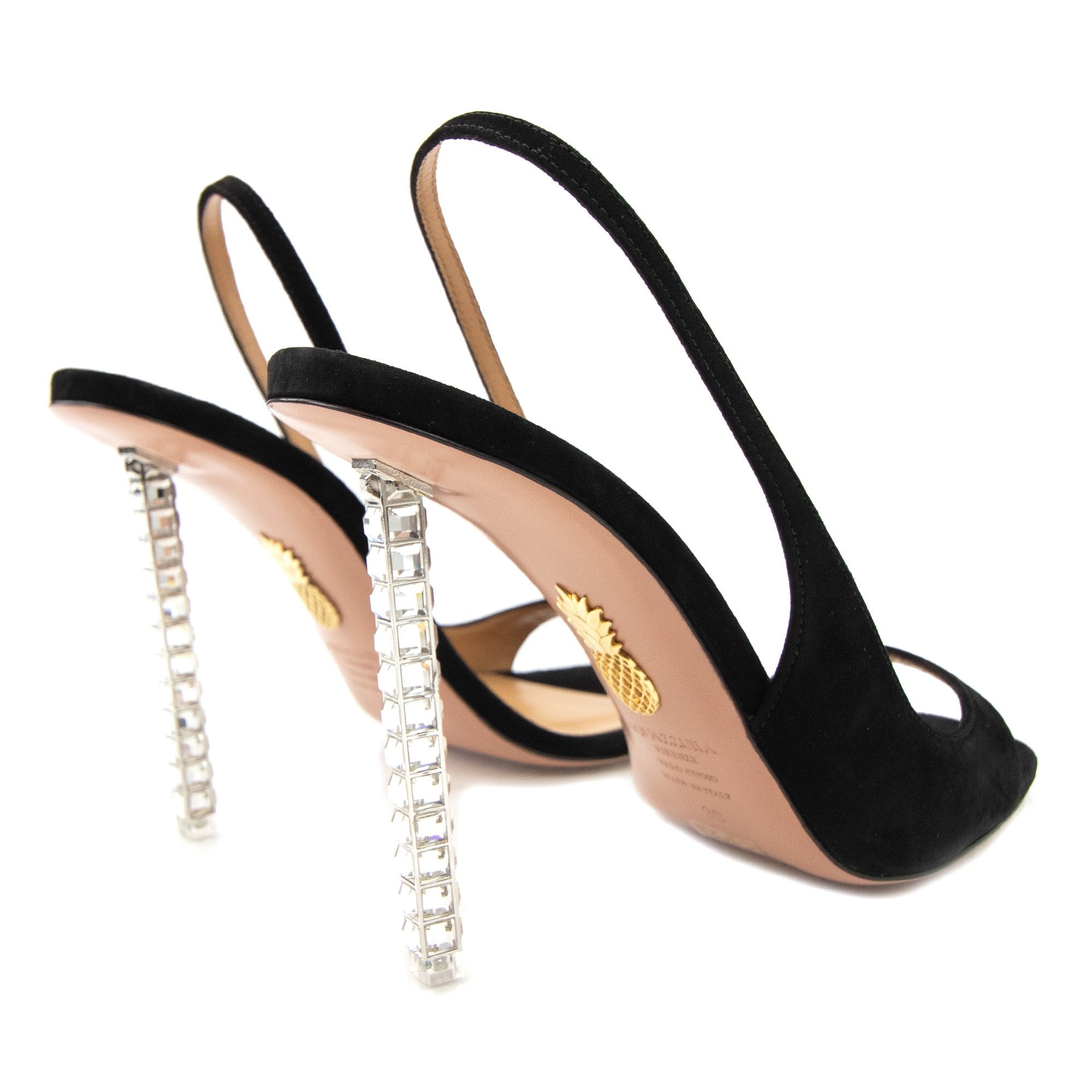 Aquazzura Rock Chic Sling 105 Black