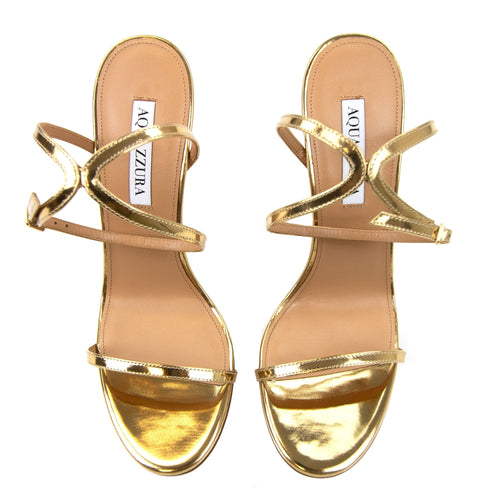 Aquazzura Olie Sandal 105 Soft Gold