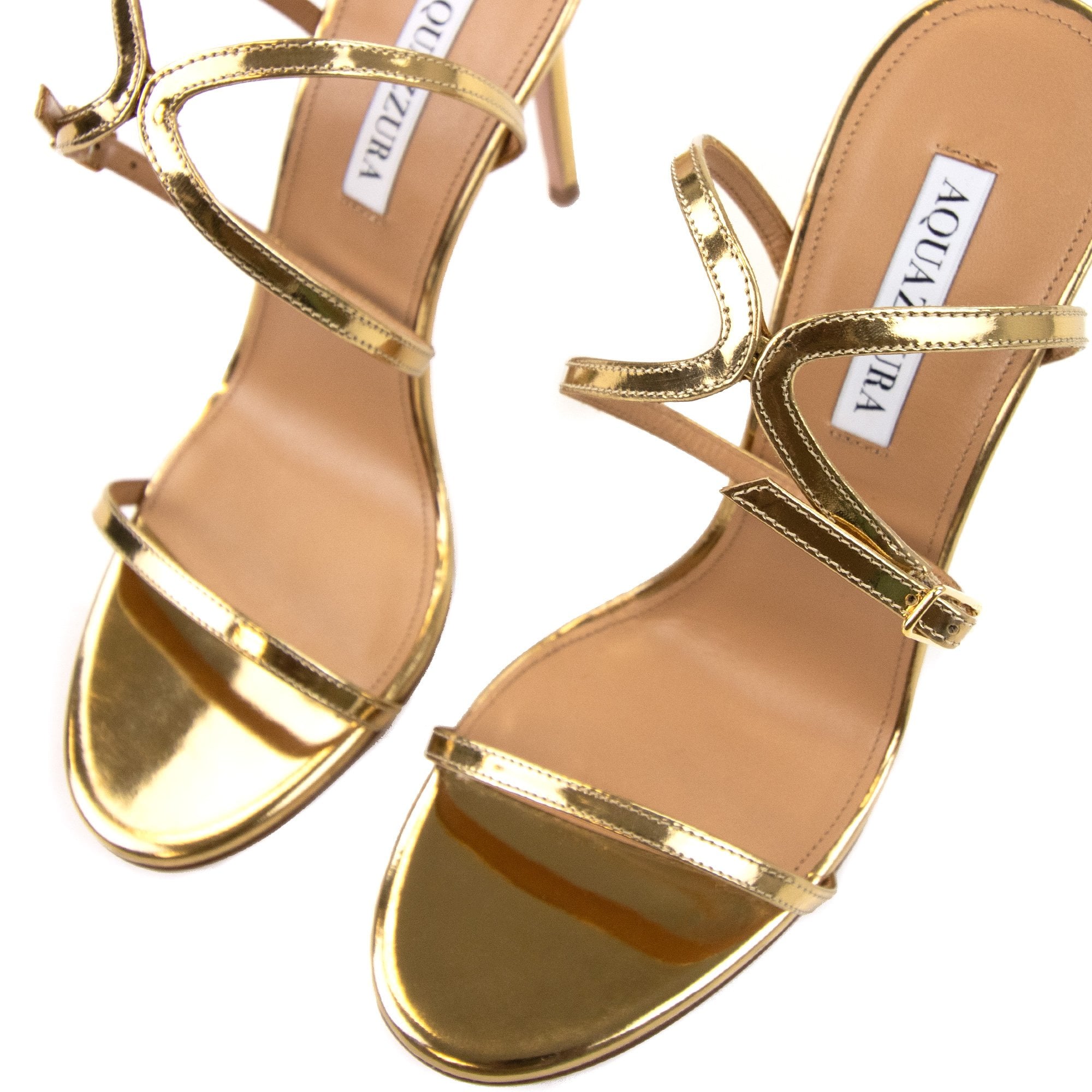 Aquazzura Olie Sandal 105 Soft Gold