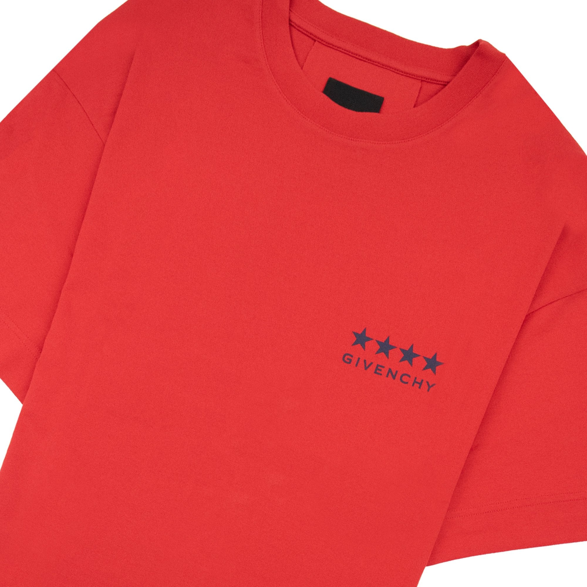 Givenchy 4g Stars Logo T Shirt Red 600