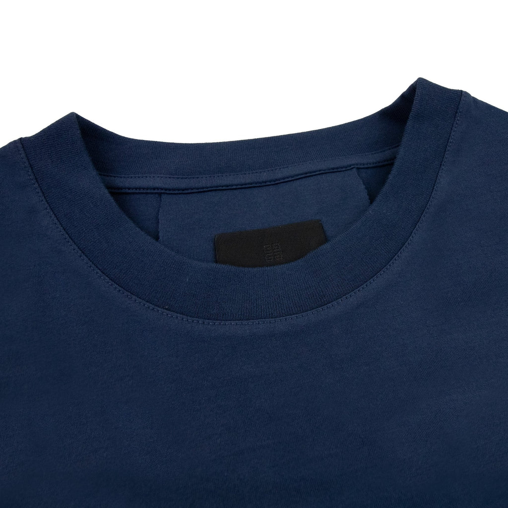 Givenchy 4g Stars Logo T Shirt Deep Blue 402
